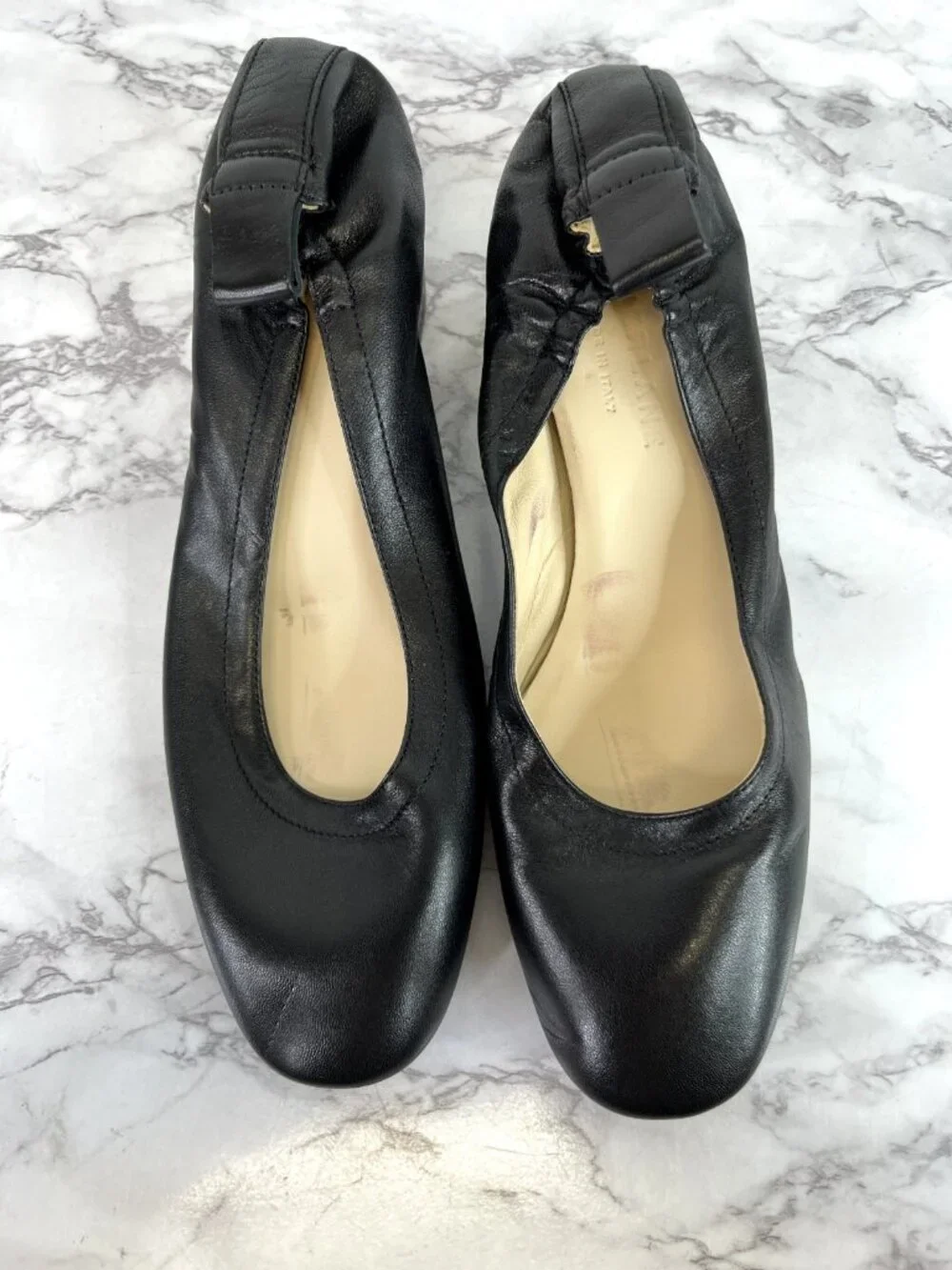 Everlane Women's Black The Italian Leather Day Heel Sz 5.5
